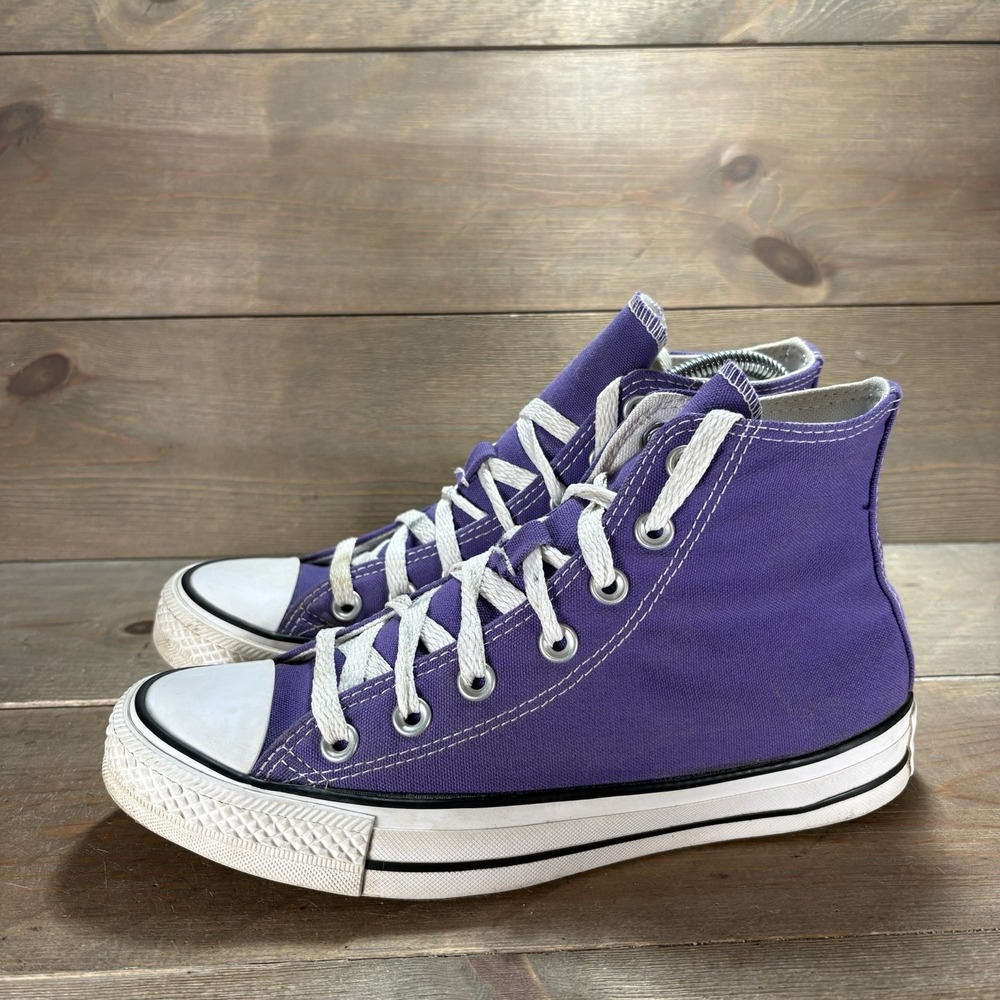 converse all star chuck taylor womens size 7.5 shoes purple hightop sneakers